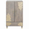 vidaXL Highboard Grey and Gold 60 x 33.5 x 100 cm Solid Mango wood