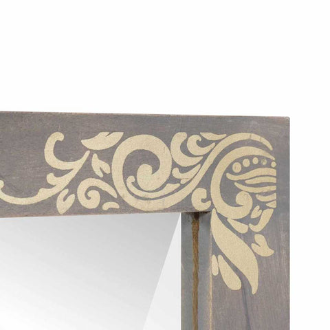 vidaXL Bathroom Mirror with Mirror Grey and Silver 50 x 70 x 3 cm