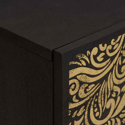 vidaXL Bedside Cabinet 2 pcs Black 40 x 33 x 46 cm Solid Mango Wood