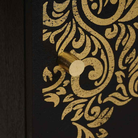 vidaXL Bedside Cabinet 2 pcs Black 40 x 33 x 46 cm Solid Mango Wood