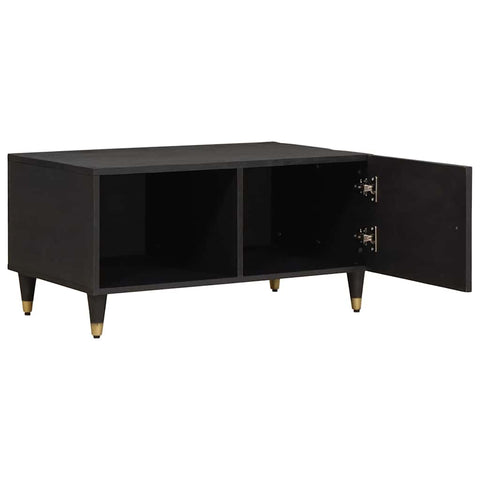 vidaXL Coffee Table Black 80 x 50 x 40 cm Solid Mango Wood