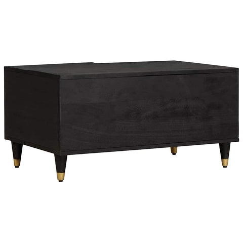 vidaXL Coffee Table Black 80 x 50 x 40 cm Solid Mango Wood