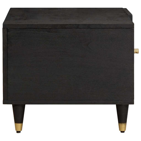 vidaXL Coffee Table Black 80 x 50 x 40 cm Solid Mango Wood