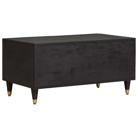 vidaXL Coffee Table Black 80 x 50 x 40 cm Solid Mango Wood
