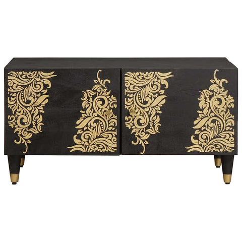 vidaXL Coffee Table Black 80 x 50 x 40 cm Solid Mango Wood