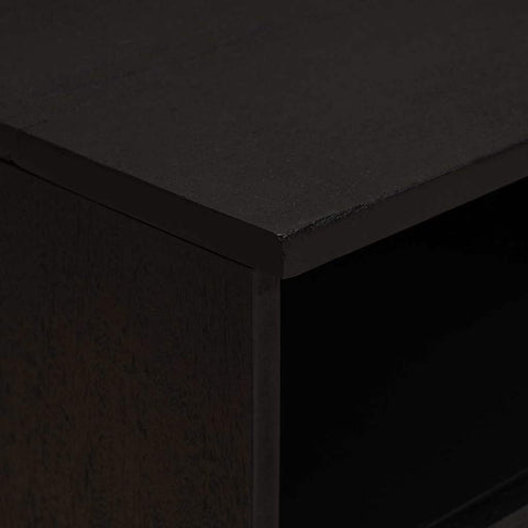 vidaXL Bedside Cabinet Black 40 x 33 x 46 cm Solid Mango Wood
