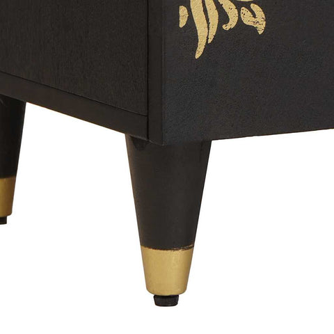 vidaXL Bedside Cabinet 2 pcs Black 40 x 33 x 46 cm Solid Mango Wood