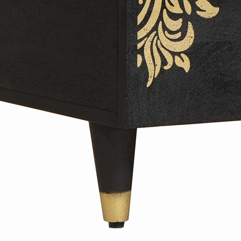 vidaXL Coffee Table with Drawer Black 80 x 54 x 40 cm Solid Mango Wood