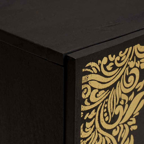 vidaXL Wall Cabinet with Door Black 38 x 33 x 48 cm Solid Mango Wood