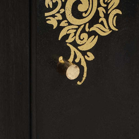 vidaXL Wall Cabinet with Door Black 38 x 33 x 48 cm Solid Mango Wood