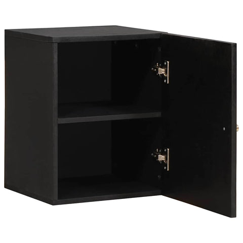 vidaXL Wall Cabinet with Door Black 38 x 33 x 48 cm Solid Mango Wood