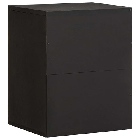 vidaXL Wall Cabinet with Door Black 38 x 33 x 48 cm Solid Mango Wood
