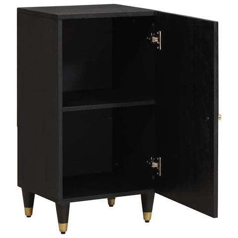 vidaXL Sideboard with Shelf Black 40 x 33 x 75 cm Solid Mango Wood