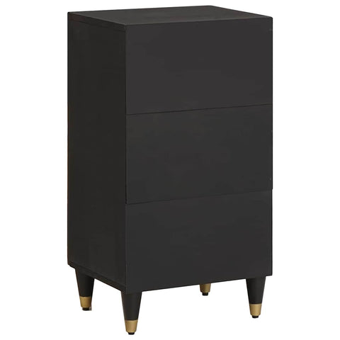 vidaXL Sideboard with Shelf Black 40 x 33 x 75 cm Solid Mango Wood