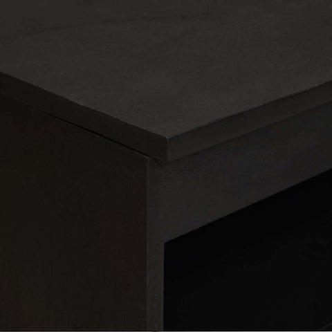 vidaXL Sideboard with Shelf Black 60 x 33 x 75 cm Solid Mango Wood