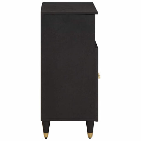 vidaXL Sideboard with Shelf Black 60 x 33 x 75 cm Solid Mango Wood