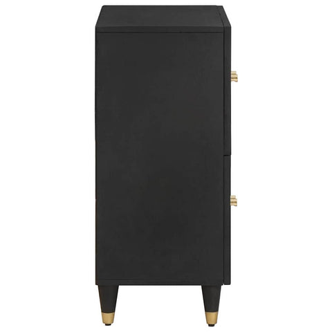 vidaXL Sideboard with Shelf Black 60 x 33 x 75 cm Solid Mango Wood