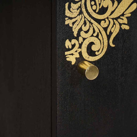 vidaXL Highboard with Shelf Black 40 x 33 x 110 cm Solid Mango Wood