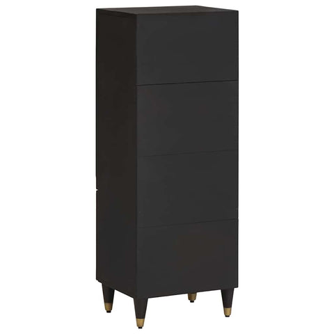 vidaXL Highboard with Shelf Black 40 x 33 x 110 cm Solid Mango Wood