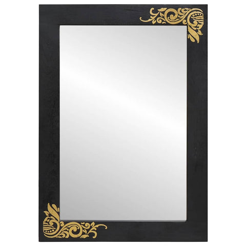 vidaXL Bathroom Mirror with Mirror Black and Silver 70 x 50 x 2.5 cm