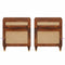 vidaXL Bedside Tables Brown 50 x 33 x 60 cm Cane and solid mango wood