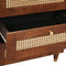 vidaXL Bedside Tables Brown 50 x 33 x 60 cm Cane and solid mango wood