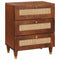 vidaXL Bedside Tables Brown 50 x 33 x 60 cm Cane and solid mango wood