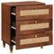 vidaXL Bedside Tables Brown 50 x 33 x 60 cm Cane and solid mango wood
