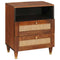 vidaXL Bedside Tables Brown 50 x 33 x 60 cm Cane and solid mango wood
