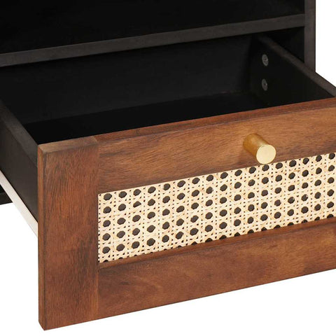 vidaXL Coffee Tables Brown 80 x 54 x 40 cm Cane and solid mango wood