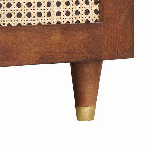 vidaXL Coffee Tables Brown 80 x 54 x 40 cm Cane and solid mango wood