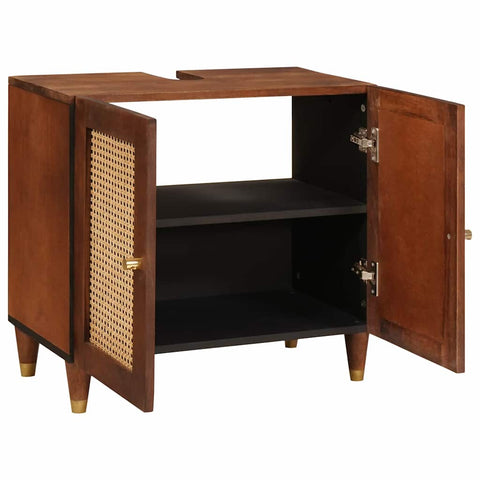 vidaXL Sink cabinet with Shelf with Storage Brown 62 x 33 x 58 cm