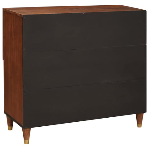 vidaXL Sideboard Brown 80 x 33.5 x 75 cm Cane and solid mango wood
