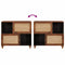 vidaXL Sideboard Brown 80 x 33.5 x 75 cm Cane and solid mango wood