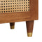 vidaXL High board Brown 40 x 33.5 x 110 cm Cane and solid mango wood