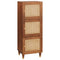 vidaXL High board Brown 40 x 33.5 x 110 cm Cane and solid mango wood