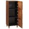 vidaXL High board Brown 40 x 33.5 x 110 cm Cane and solid mango wood