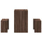 vidaXL 3 Piece Dining Table and Bench set Brown Oak Engineered Wood