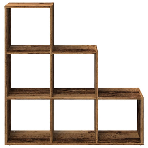 vidaXL Room Divider Bookcase 3-Tier Old Wood 99x29x99 cm Engineered Wood