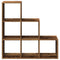 vidaXL Room Divider Bookcase 3-Tier Old Wood 99x29x99 cm Engineered Wood