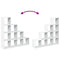 vidaXL Room Divider Bookcase 4-Tier White 131.5x29x131.5 cm Engineered Wood