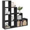 vidaXL Room Divider Bookcase 4-Tier Black 131.5x29x131.5 cm Engineered Wood