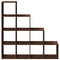 vidaXL Room Divider Bookcase 4-Tier Brown Oak 131.5x29x131.5 cm Engineered Wood