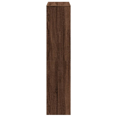 vidaXL Room Divider Bookcase 4-Tier Brown Oak 131.5x29x131.5 cm Engineered Wood