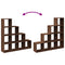 vidaXL Room Divider Bookcase 4-Tier Brown Oak 131.5x29x131.5 cm Engineered Wood