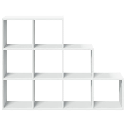 vidaXL Room Divider Bookcase 3-Tier White 137.5x29x103.5 cm Engineered Wood