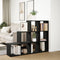 vidaXL Room Divider Bookcase 3-Tier Black 137.5x29x103.5 cm Engineered Wood