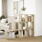 vidaXL Room Divider Bookcase 3-Tier Sonoma Oak 137.5x29x103.5 cm Engineered Wood