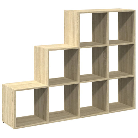 vidaXL Room Divider Bookcase 3-Tier Sonoma Oak 137.5x29x103.5 cm Engineered Wood