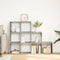 vidaXL Room Divider Bookcase 3-Tier Concrete Grey 137.5x29x103.5 cm Engineered Wood